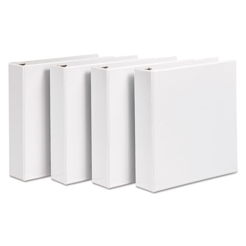 Durable View Binder With Durahinge And Slant Rings, 3 Rings, 3" Capacity, 11 X 8.5, White, 4/pack