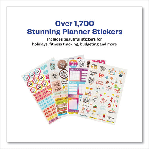 Planner Sticker Variety Pack, Budget, Fitness, Motivational, Seasonal, Work, Assorted Colors, 1,744/pack
