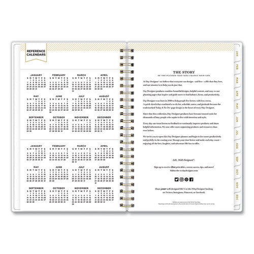 Day Designer Palms Weekly/monthly Planner, Palms Artwork, 8 X 5, Green/white Cover, 12-month (jan To Dec): 2024