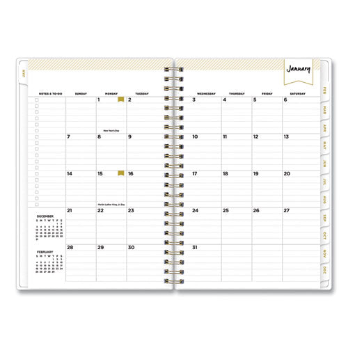 Day Designer Palms Weekly/monthly Planner, Palms Artwork, 8 X 5, Green/white Cover, 12-month (jan To Dec): 2024