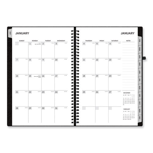 Aligned Weekly/monthly Planner, 8 X 5, Black Cover, 12-month (jan To Dec): 2024