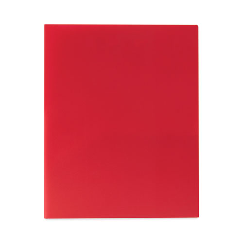 Two-pocket Heavyweight Poly Portfolio Folder, 11 X 8.5, Red, 25/box