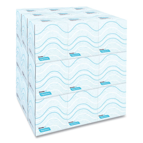 Signature Facial Tissue, 2-ply, White, Cube, 90 Sheets/box, 36 Boxes/carton