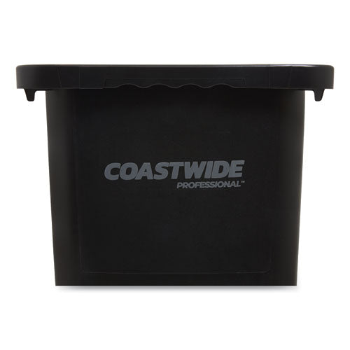 Open Top Indoor Trash Can, 10.25 Gal, Plastic, Black