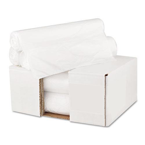 High-density Can Liners, 16 Gal, 6 Microns, 24" X 31", Natural, 50 Bags/roll, 20 Rolls/carton