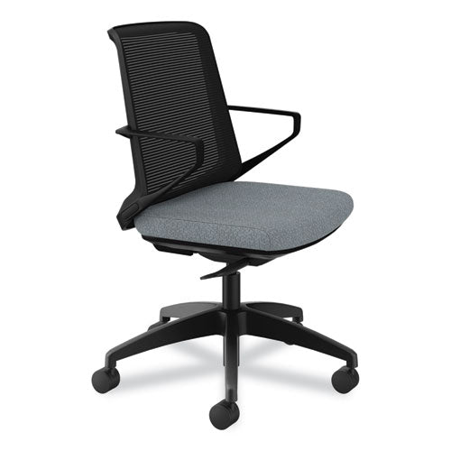 Cliq Office Chair, Supports Up To 300 Lb, 17" To 22" Seat Height, Basalt Seat, Black Back, Black Base