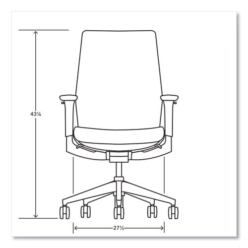 Cipher Mesh Back Task Chair, Supports Up To 300 Lb, 15" To 20" Seat Height, Black Seat, Charcoal Back, Charcoal Base