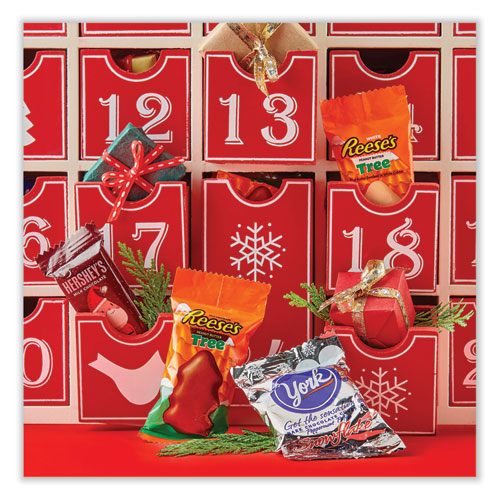 Holiday Shapes, Hershey’s/reese's/york Chocolate, White Creme, Peanut Butter Assortment, 31.8 Oz Bag