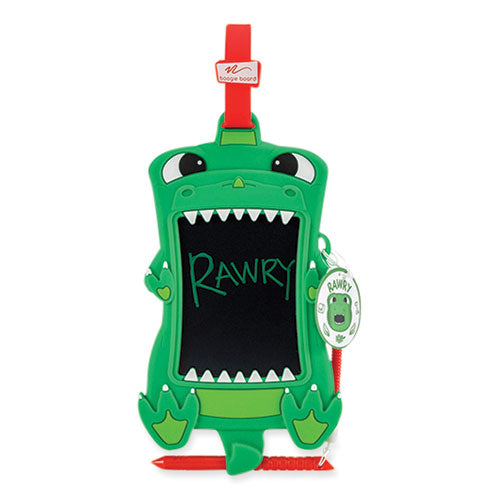 Sketch Pals Digital Doodle Pad, Rawry The Dinosaur, 4" Lcd Touchscreen, 4.75" X 10.5", Green/white/black