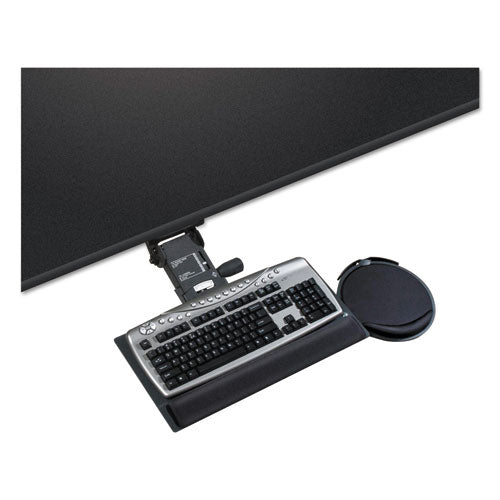 Leverless Lift N Lock Keyboard Tray, 19w X 10d, Black