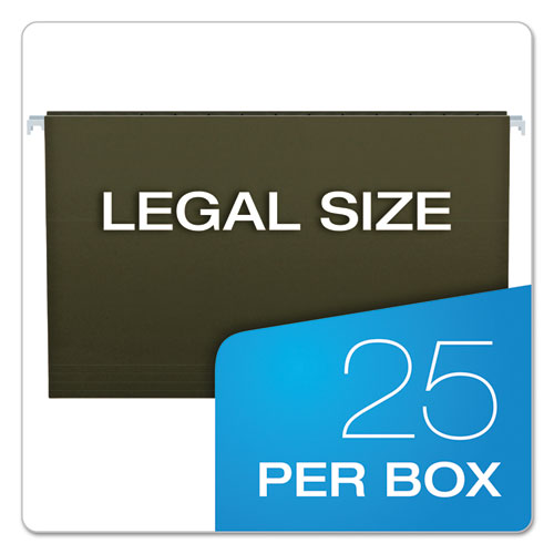 Standard Green Hanging Folders, Legal Size, Straight Tabs, Standard Green, 25/box