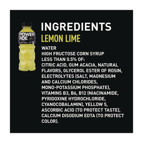 Sports Drink, Lemon Lime, 20 Oz Bottle, 24/pack