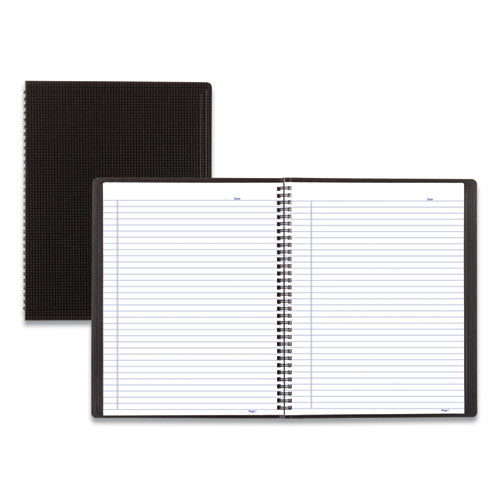 Duraflex Poly Notebook, 1-subject, Medium/college Rule, Black Cover, (80) 11 X 8.5 Sheets