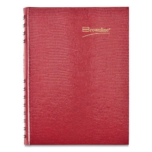 Coilpro Ruled Daily Planner, 8.25 X 5.75, Red Cover, 12-month (jan To Dec): 2024