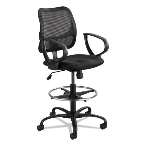 Vue Series Mesh Extended-height Chair, Supports Up To 250 Lb, 23" To 33" Seat Height, Black Fabric