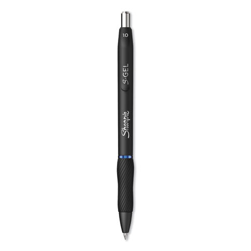 S-gel High-performance Gel Pen, Retractable, Extra-fine 0.38 Mm, Black Ink, Black Barrel, 4/pack