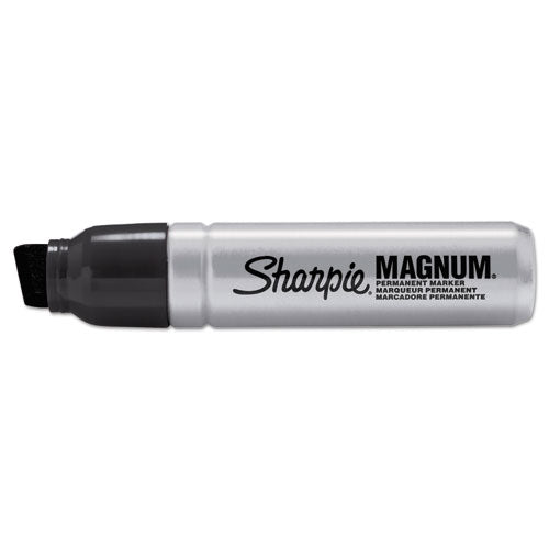 Magnum Permanent Marker, Broad Chisel Tip, Black, Dozen