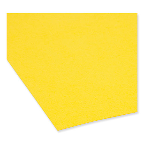 Reinforced Top Tab Colored File Folders, 1/3-cut Tabs: Assorted, Letter Size, 0.75" Expansion, Yellow, 100/box