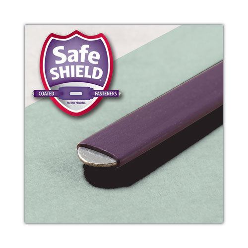 End Tab Pressboard Classification Folders, Two Safeshield Coated Fasteners, 2" Expansion, Letter Size, Gray-green, 25/box