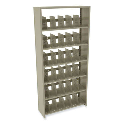 Snap-together Steel Six-shelf Closed Starter Set, 36w X 12d X 76h, Sand