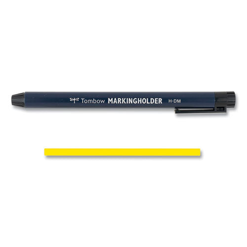 Wax-based Marking Pencil, 4.4 Mm, Yellow Wax, Navy Blue Barrel, 10/box