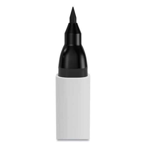 Dry Erase Marker, Pen-style, Extra-fine Bullet Tip, Black, Dozen