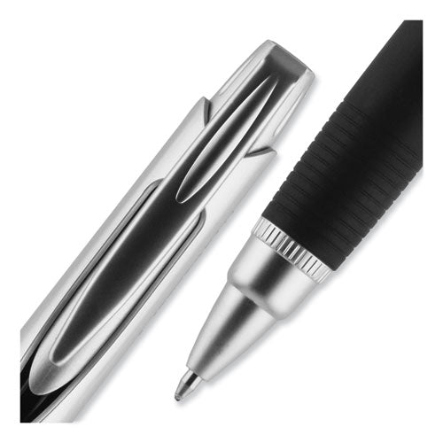 Jetstream Premier Hybrid Gel Pen, Retractable, Bold 1 Mm, Black Ink, Silver Barrel