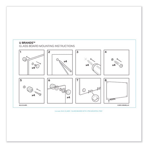 Magnetic Glass Dry Erase Board Value Pack, 47 X 35, White