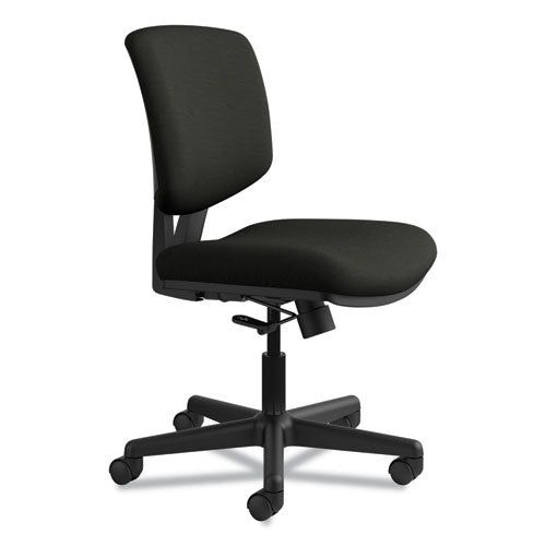 Volt Series Leather Task Chair, Supports Up To 250 Lbs., Black Seat/black Back, Black Base